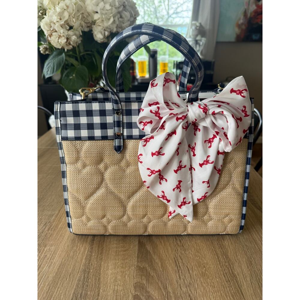 Blue Plaid Tote By Betsey Johnson NWT